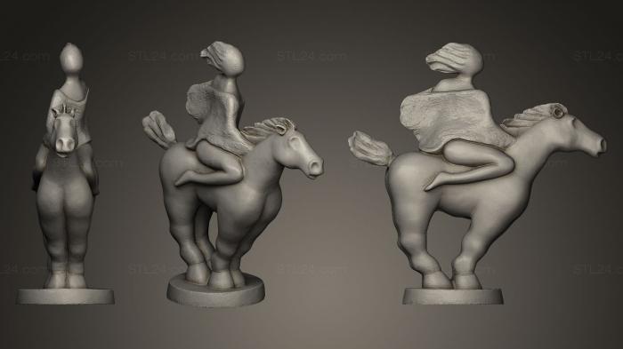 Статуэтки и статуи разные (Амазонка, STKR_0075) 3D модель для ЧПУ станка